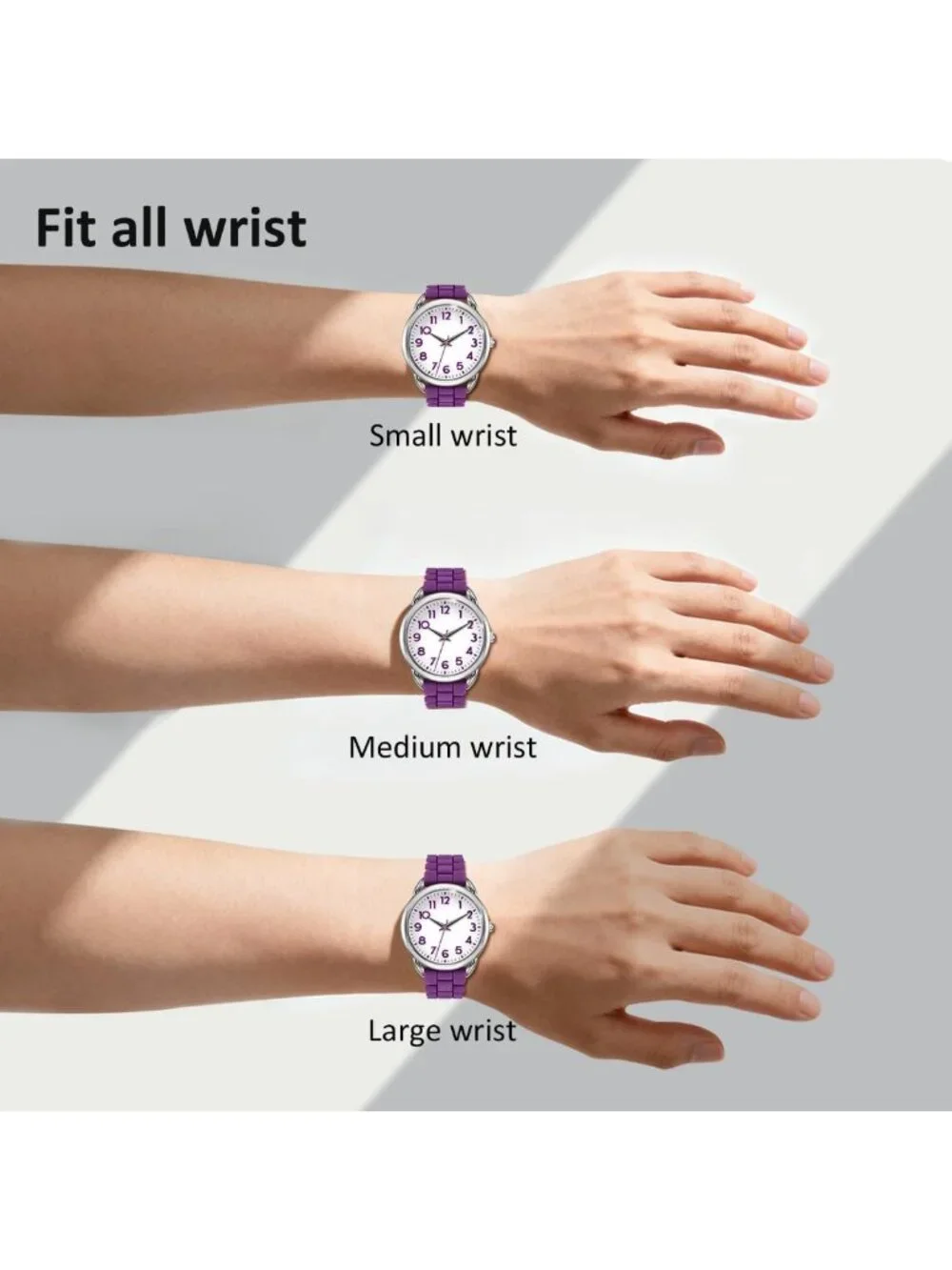 Stylish 35MM Women's Big Face Watch - Easy Reader, Waterproof, Silicone Strap